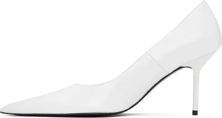 ABRA White Pointed Toe Heels - Image 3