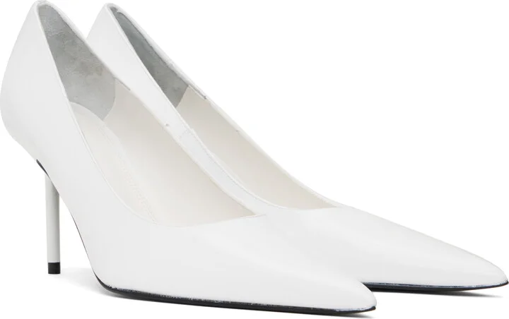 ABRA White Pointed Toe Heels - Image 4