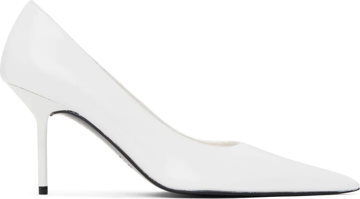 ABRA White Pointed Toe Heels