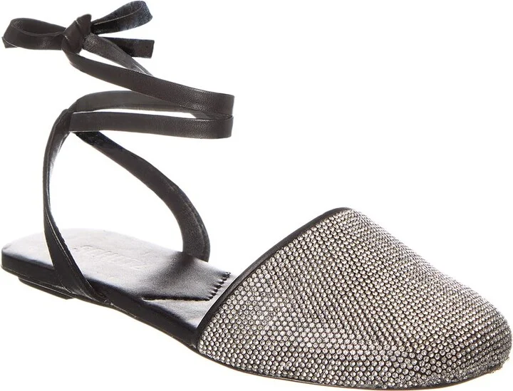 Abrie Leather Flat