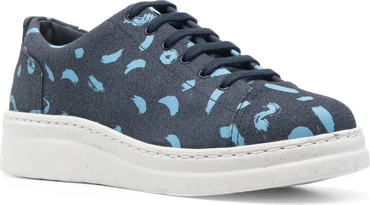 Abstract-Pattern Lace-Up Sneakers - Image 2