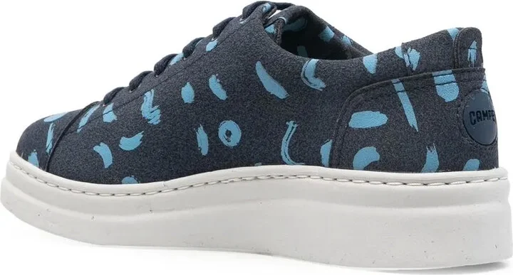 Abstract-Pattern Lace-Up Sneakers - Image 3