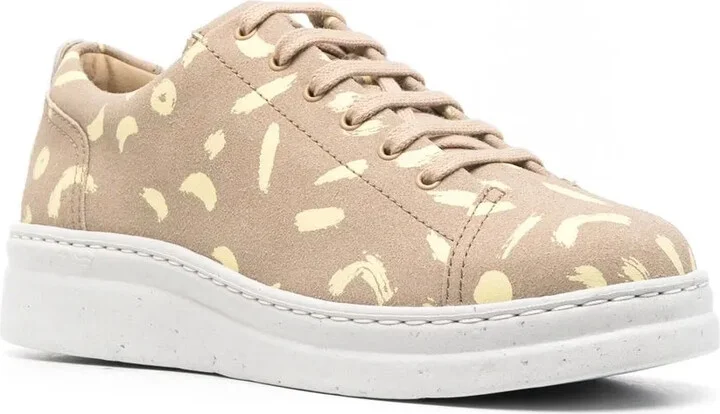 Abstract-Pattern Lace-Up Sneakers - Image 2