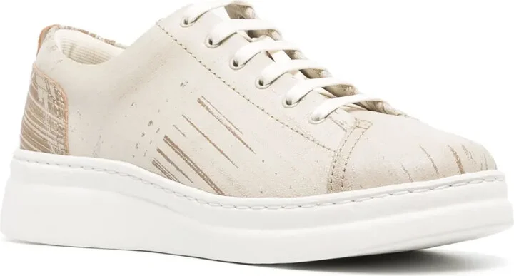 Abstract-Pattern Lace-Up Sneakers - Image 2