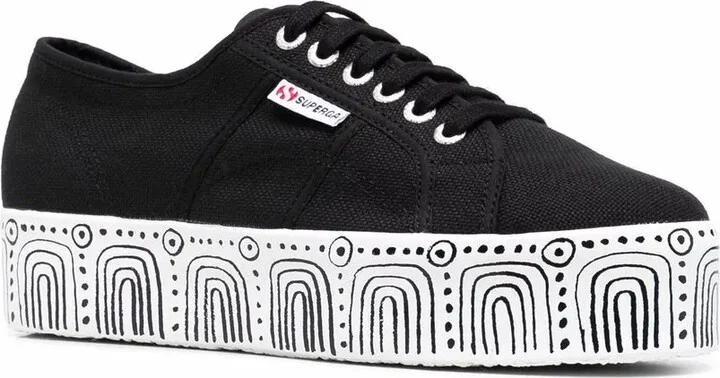 Abstract-Pattern Platform Sneakers - Image 2