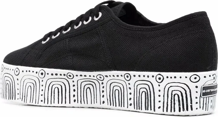 Abstract-Pattern Platform Sneakers - Image 3