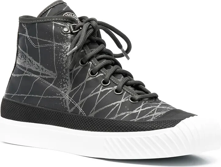 Abstract-Print High-Top Sneakers - Image 2