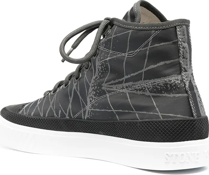 Abstract-Print High-Top Sneakers - Image 3