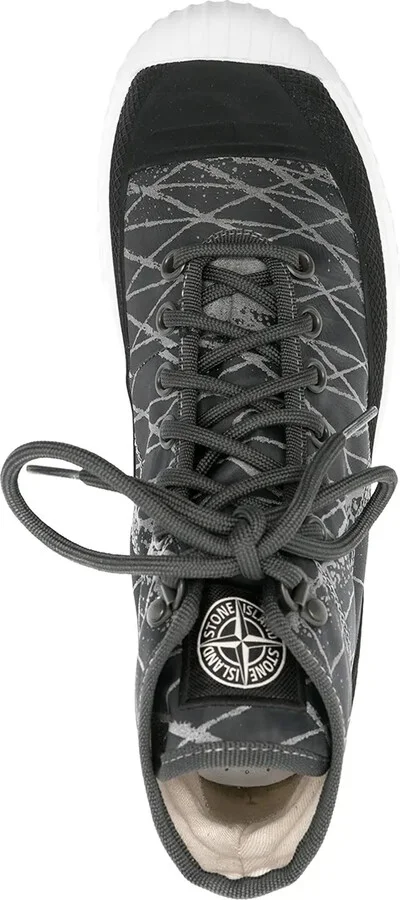 Abstract-Print High-Top Sneakers - Image 4
