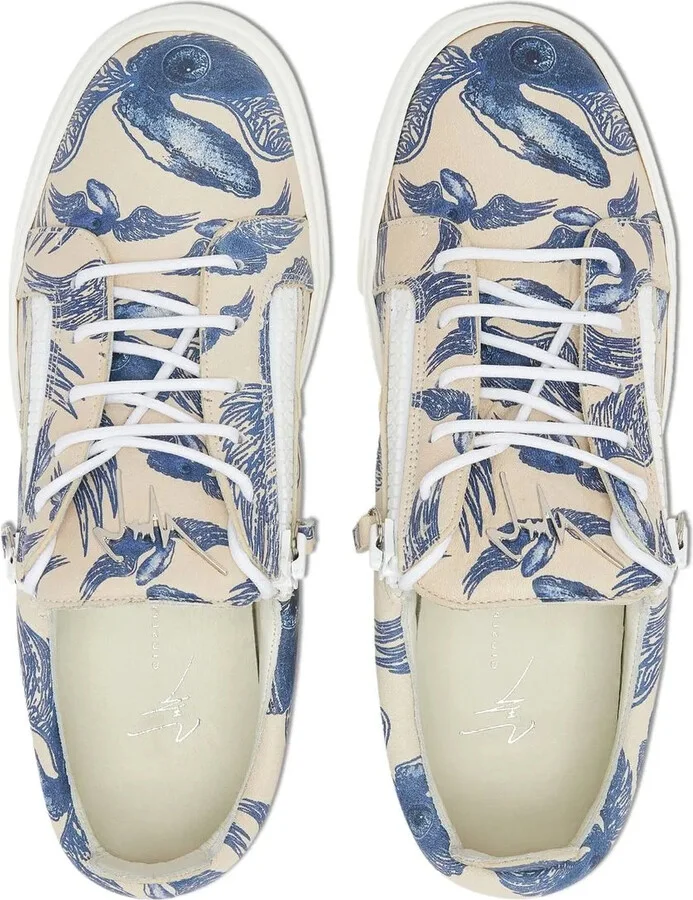 Abstract Print Low-Top Sneakers - Image 4