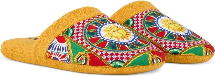 abstract-print terry Slippers - Image 2