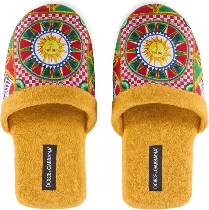 abstract-print terry Slippers - Image 4