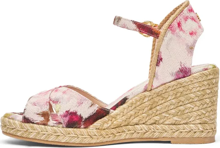 Abstract Print Wedge Sandals - Image 3