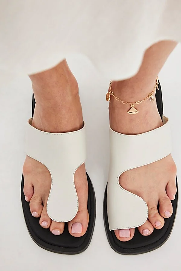 Abstract Slip On Sandals - Image 2