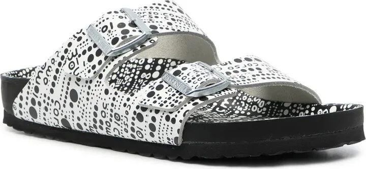 Abstract Spot Print Two-Strap Sandals - Image 2