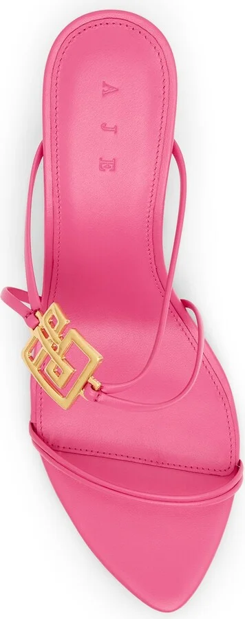 Acacia Strappy Mule In Colour Brilliant Pink Size 35 - Image 3