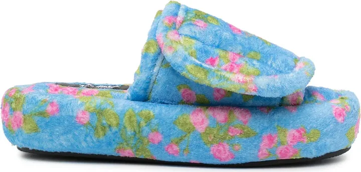 ACC floral-print platform slides