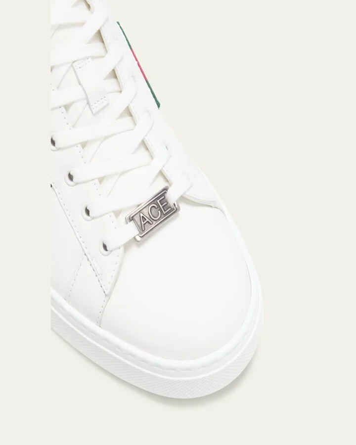 Ace Leather Web Low-Top Sneakers - Image 3