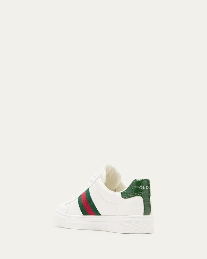 Ace Leather Web Low-Top Sneakers - Image 5
