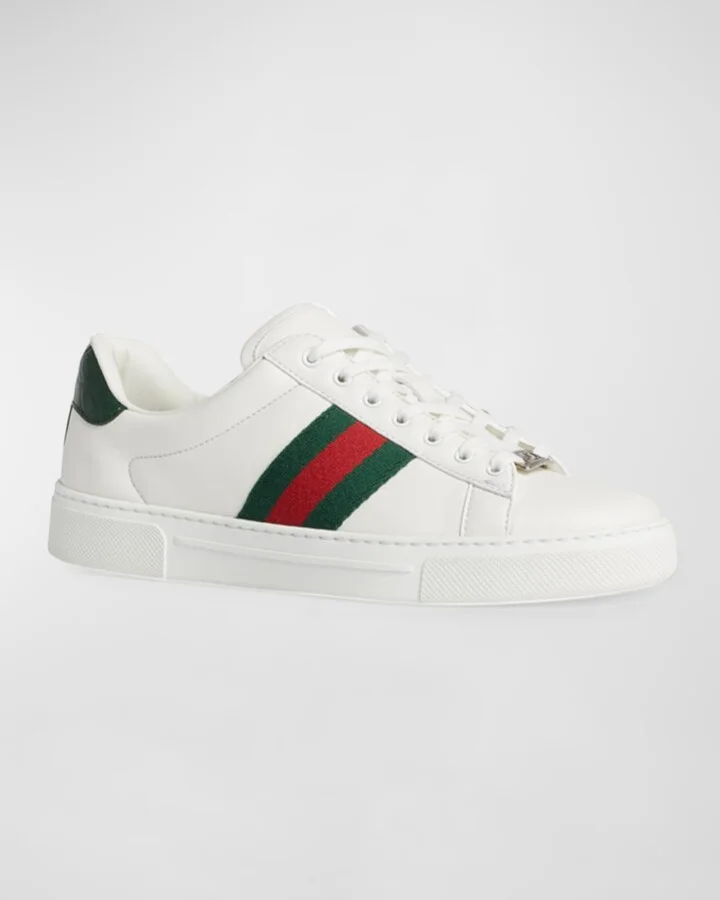 Ace Leather Web Low-Top Sneakers - Image 2