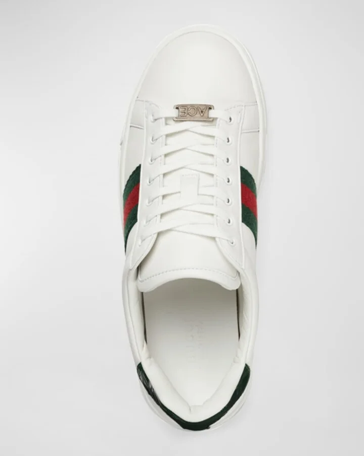 Ace Leather Web Low-Top Sneakers - Image 7