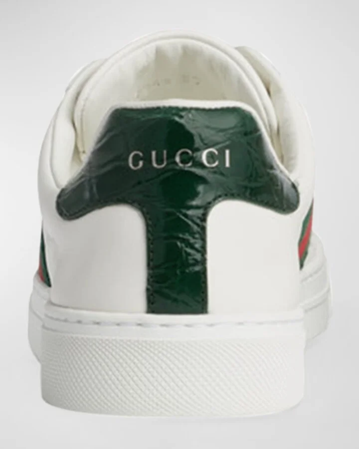 Ace Leather Web Low-Top Sneakers - Image 10