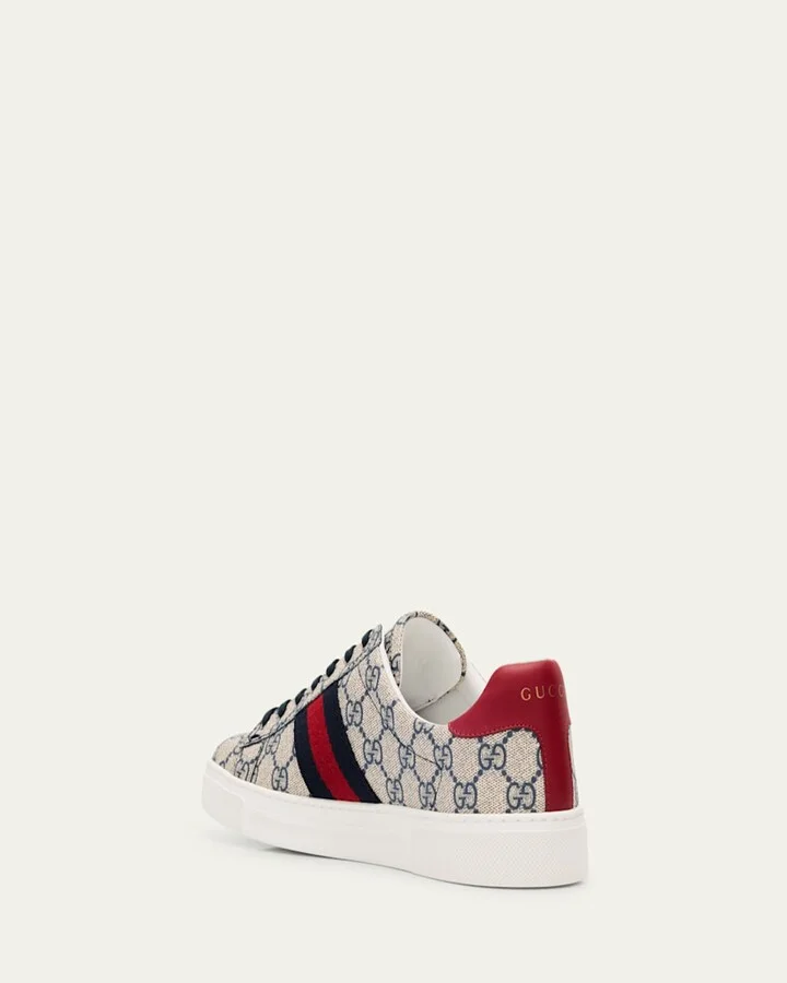 Ace Monogram Canvas Low-Top Sneakers - Image 3
