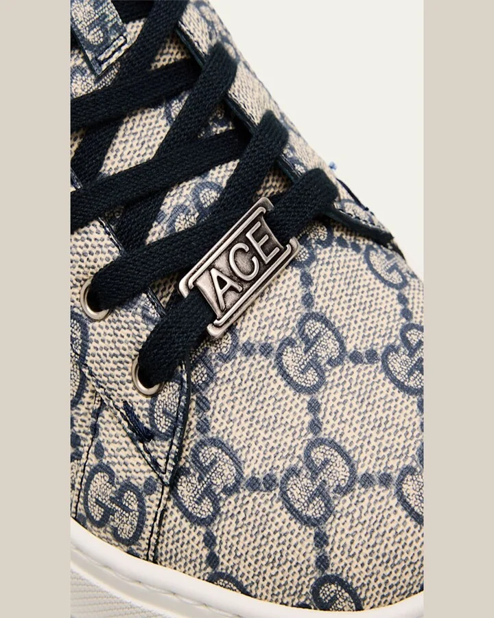 Ace Monogram Canvas Low-Top Sneakers - Image 4