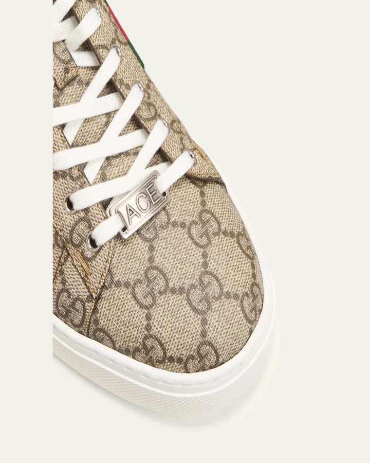 Ace Monogram Canvas Low-Top Sneakers - Image 6