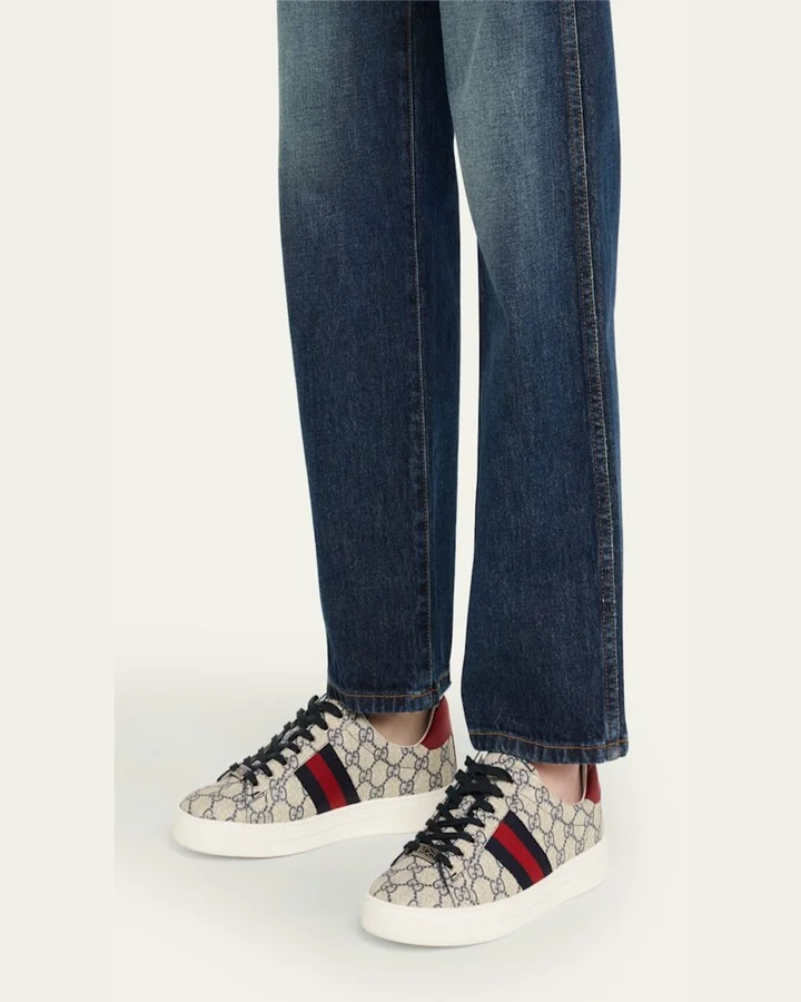 Ace Monogram Canvas Low-Top Sneakers - Image 8