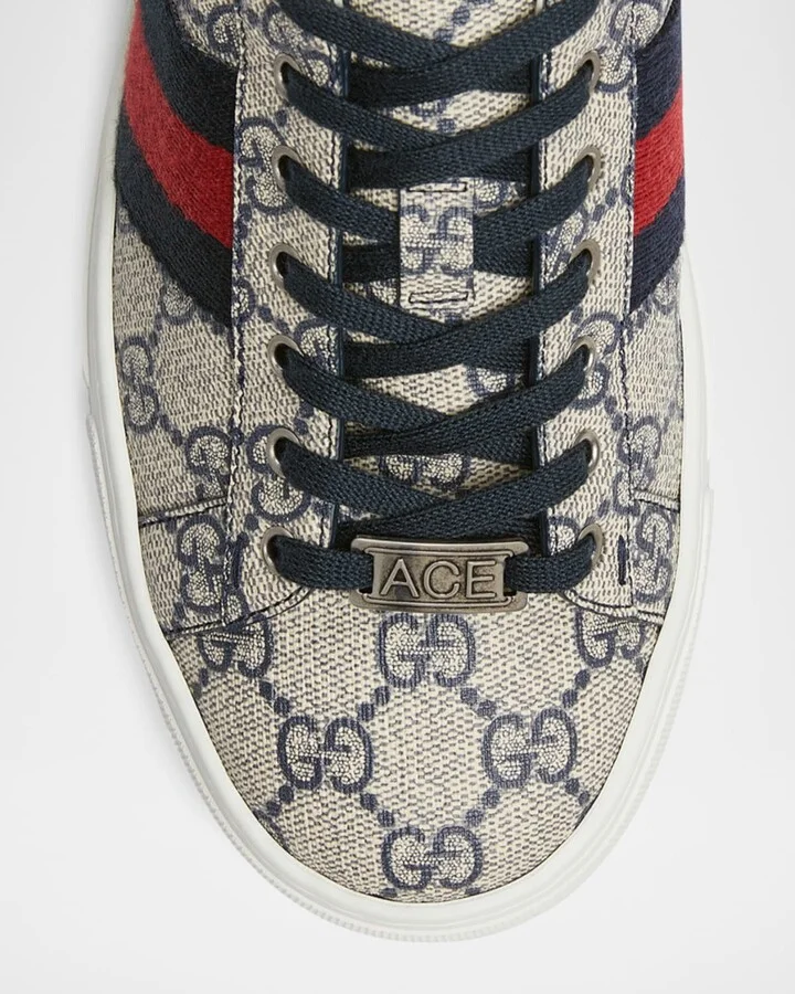 Ace Monogram Canvas Low-Top Sneakers - Image 2