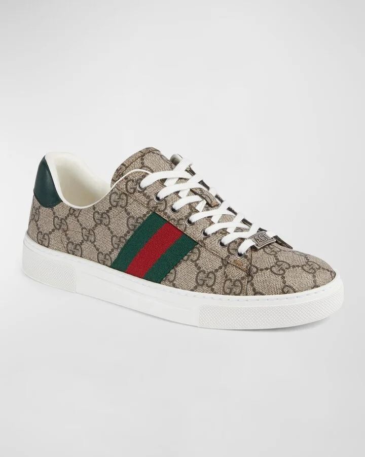 Ace Monogram Canvas Low-Top Sneakers - Image 5