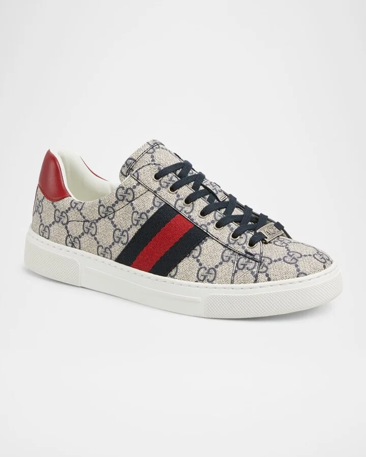 Ace Monogram Canvas Low-Top Sneakers - Image 6
