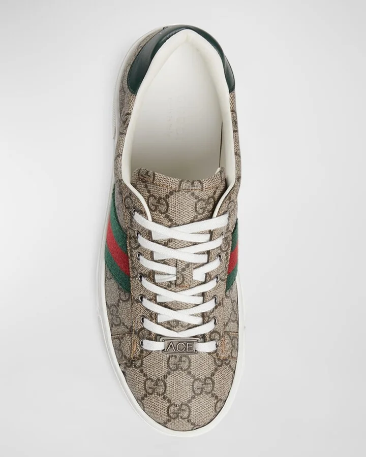 Ace Monogram Canvas Low-Top Sneakers - Image 8