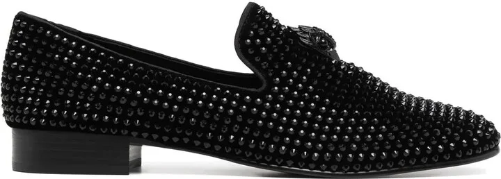 Ace Stud crystal-embellished loafers