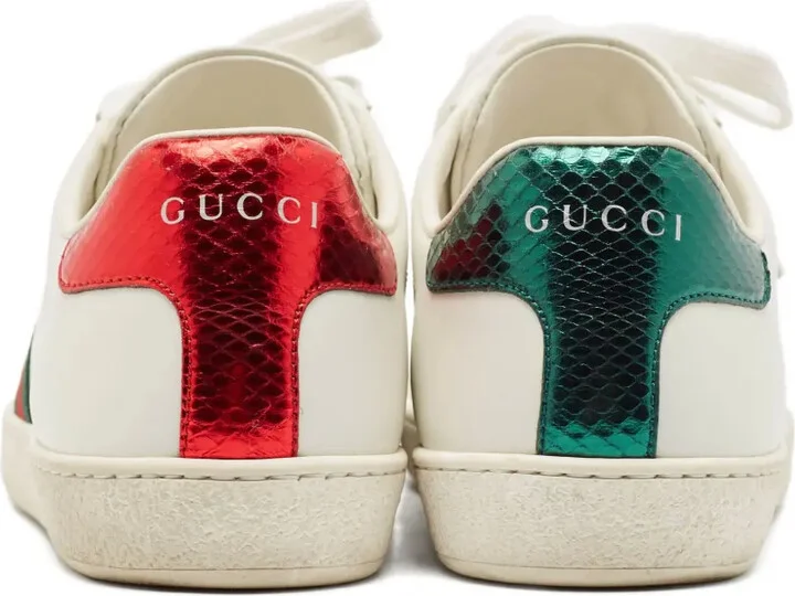 Ace Web-stripe leather sneakers - Image 3