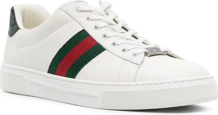 Ace Web-stripe leather sneakers - Image 2