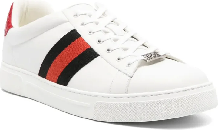 Ace web-trim leather sneakers - Image 2