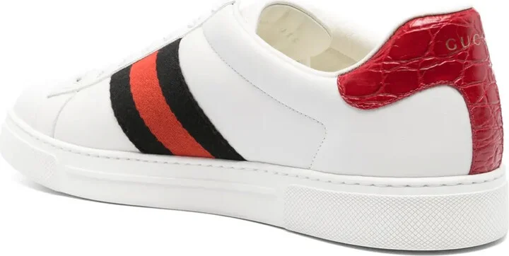 Ace web-trim leather sneakers - Image 3