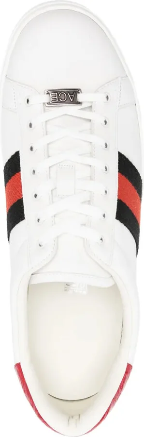 Ace web-trim leather sneakers - Image 4