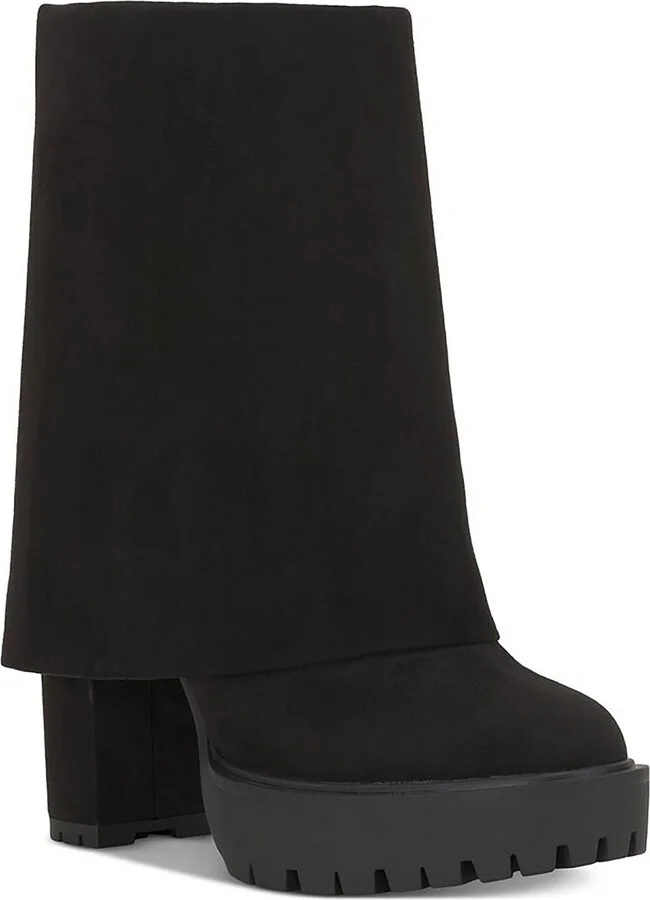 ACELINA Womens Faux Suede Round toe Chelsea Boots
