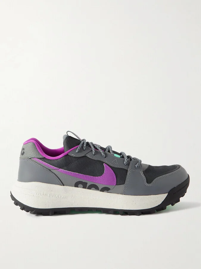 ACG Lowcate Suede- and Rubber-Trimmed Mesh Sneakers
