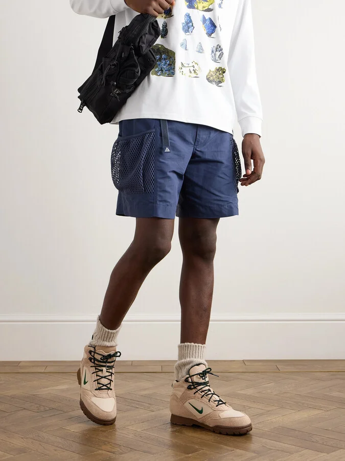 ACG Torre Mid Mesh and Brushed-Suede Sneakers - Image 2