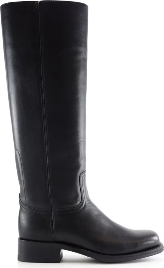 Achilla Boots, Black Leather
