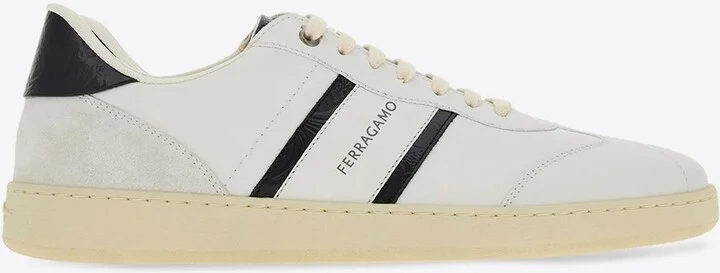 Achille Logo Print Low-Top Sneakers
