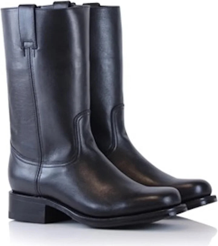 Achilles Boots, Black Leather - Image 2