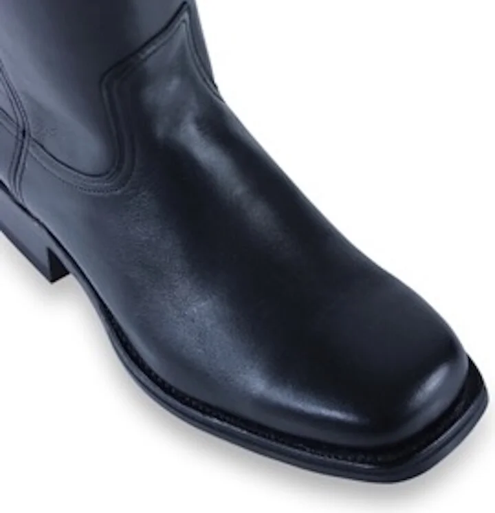Achilles Boots, Black Leather - Image 5