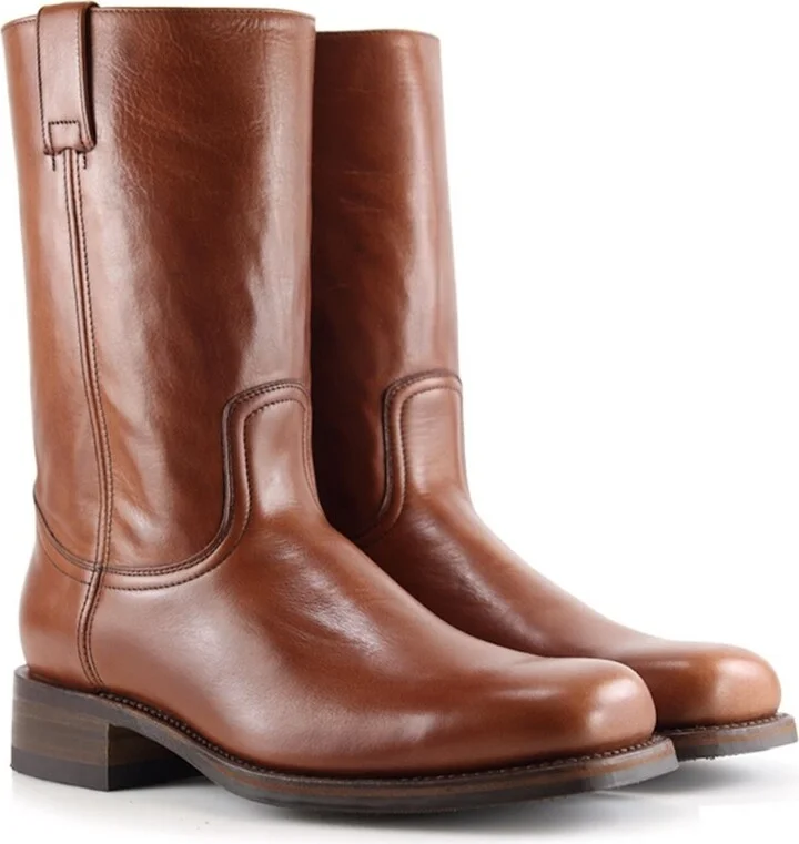 Achilles Boots, Brown Leather - Image 3