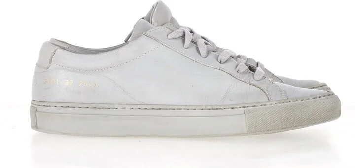 Achilles Low-Top Sneakers in Grey Leather