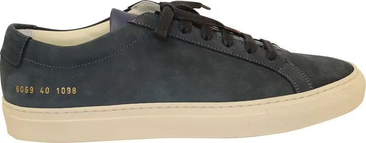Achilles Low-Top Sneakers in Navy Blue Leather